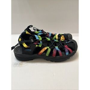 Keen Women's 9 Hiking Sandals Whisper Black Colorful Closed Toe Water Sports